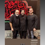 مهران غفوریان در کنار مداح مشهور در روز عاشورا
