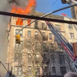 آتش‌سوزی یک ساختمان شش‌طبقه‌ در نیویورک