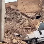 ریزش دیوار در بافت تاریخی شهر یزد